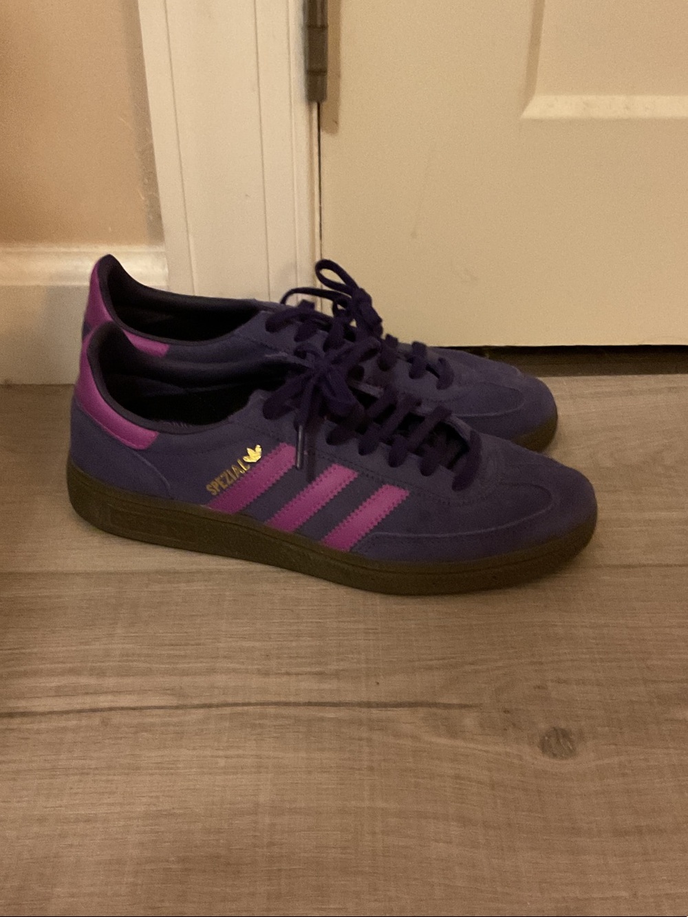 adidas purple Spezial suede sneakers
